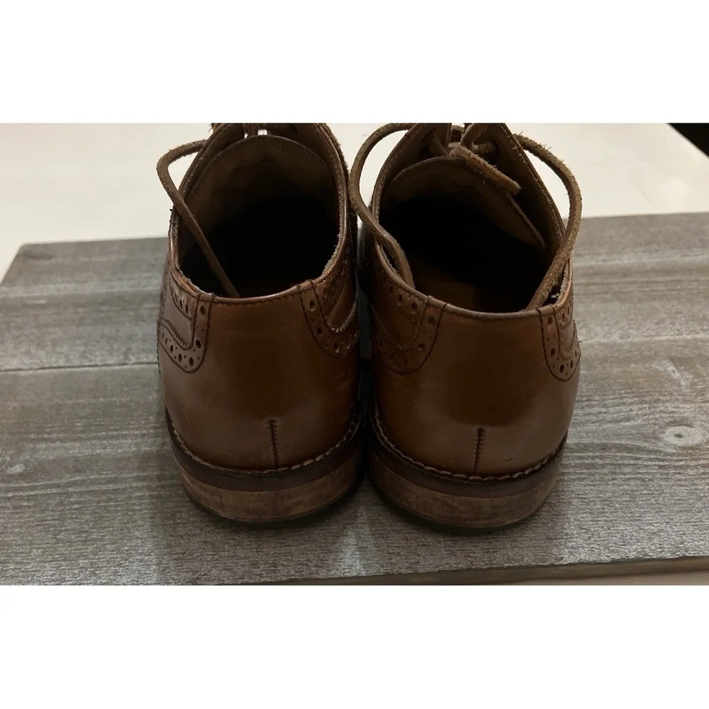 Cole Haan Grand Leather‎ Wingtip Oxford Shoes. Cognac Brown. Men's 10 M